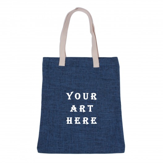 Blue Cotton Tote Bag
